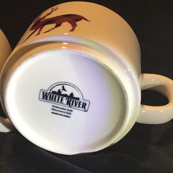 Plaid Trio of Mugs,Bear,Elk and Deer White River Bass Pro Shops - Picture 6 of 6